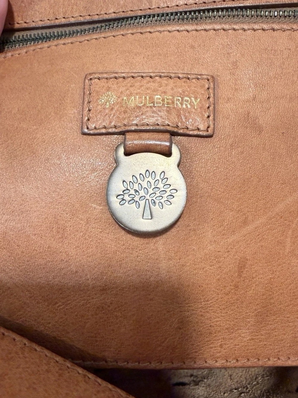 Mulberry Cognac Leather Buckled Satchel - Picture 7 of 15
